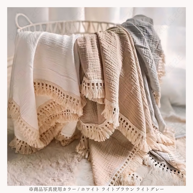 ブランケット おくるみ ブルーフラワー