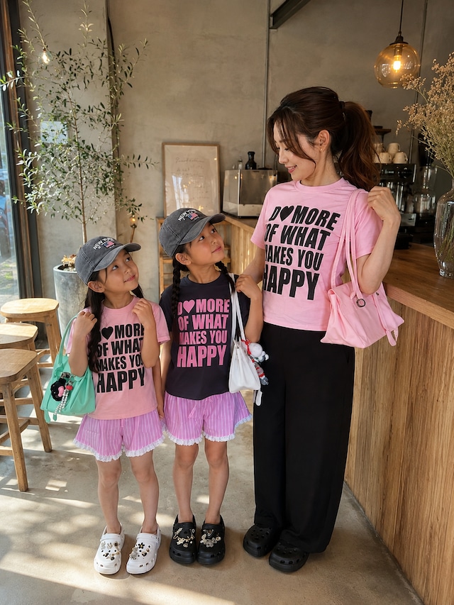 original　Ｔシャツ　ロゴ　カーゴ　甘辛　キッズ　大人　レディース　　女の子　小学生　キッズ　韓国子供服　　Z'an　CLOVER　韓国ブランド　韓国ファッション　親子　お揃い　親子コーデ　海外子供服　ギャル　服　ギャル服