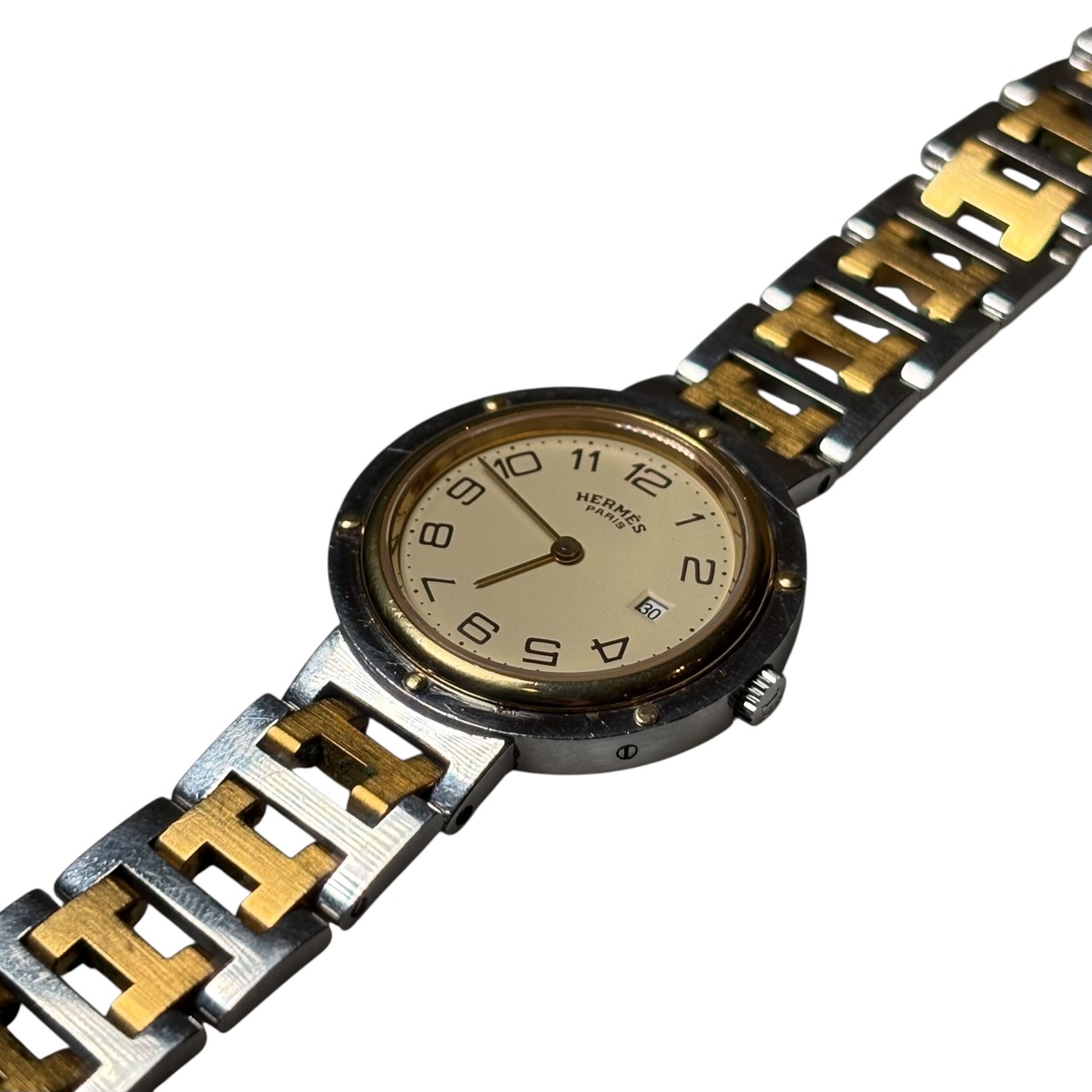 vintage HERMES quartz watch “Clipper”