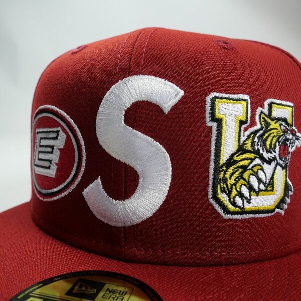 メンズ supreme Mascots S Logo New Era キャップ 赤