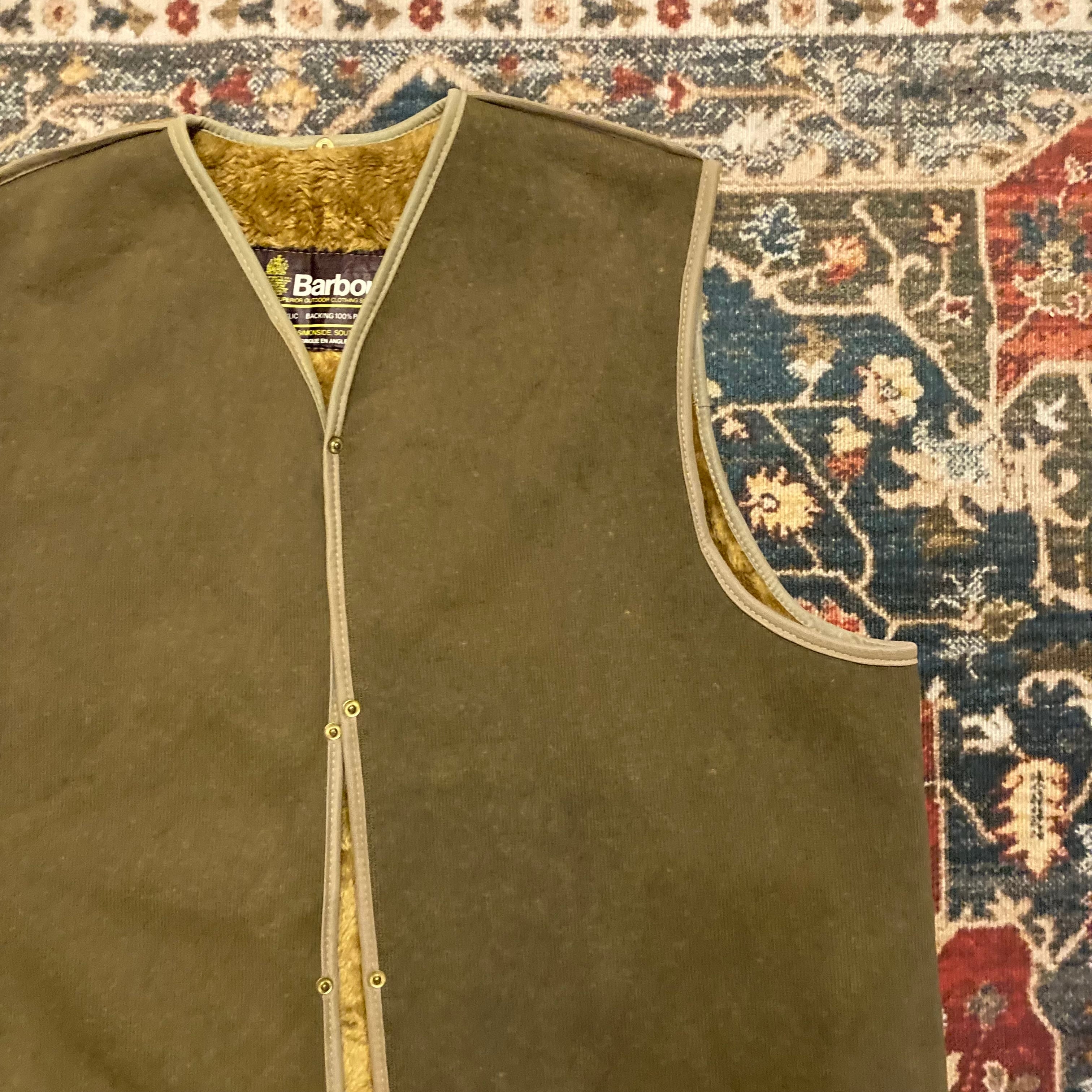80s Barbour Liner Vest バブアー ライナーベスト Barbour（バブアー） ライナーベスト WARM PILE WAISTCOAT/ZIP-IN