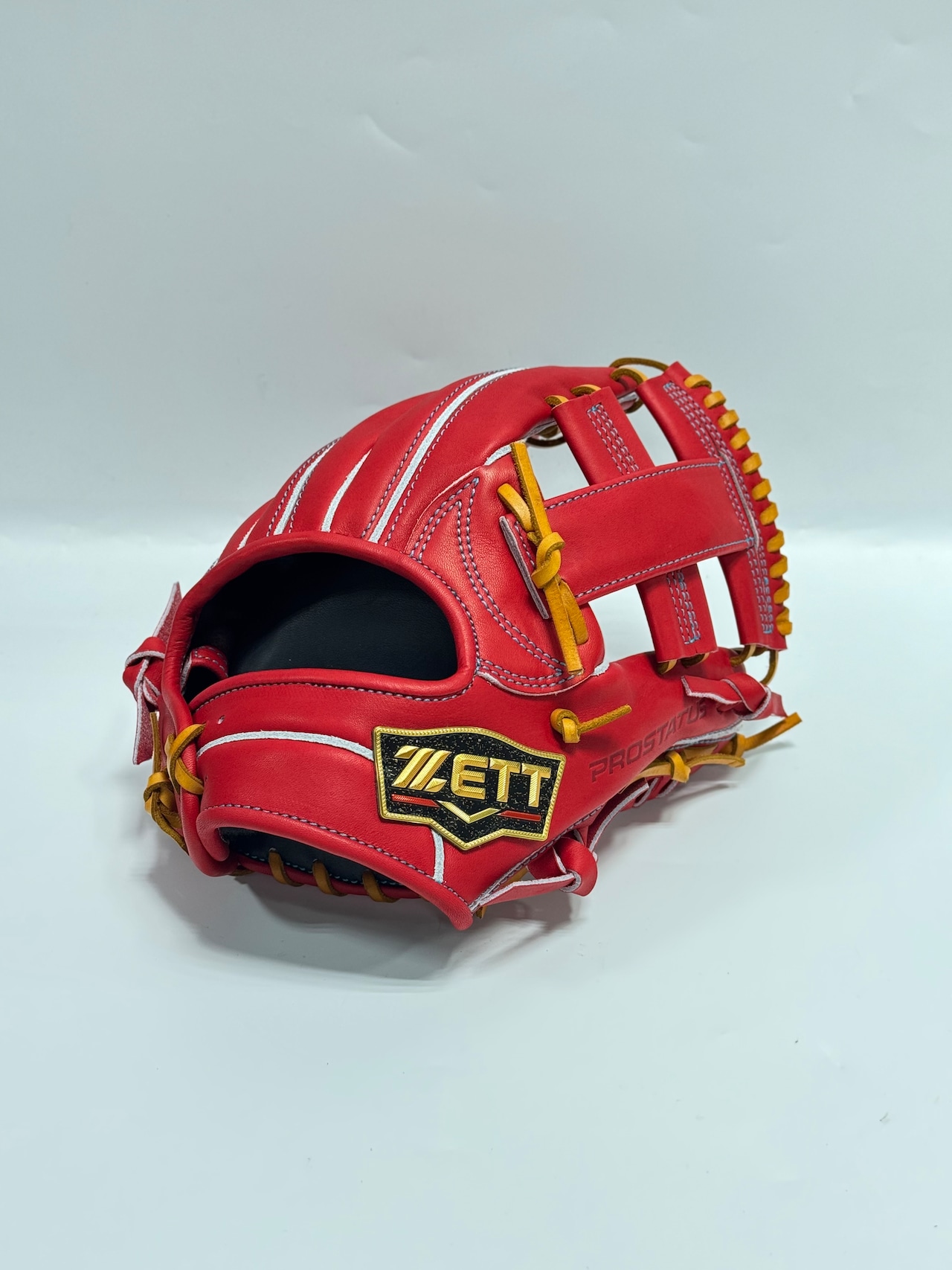 ZETT PROSTATUSーゼットプロステイタス michii supreme order 硬式グローブ ゼットミチイオリジナルグラブ 右投げ用 326型 太田モデル レッド×オークブラウン 77・画像2