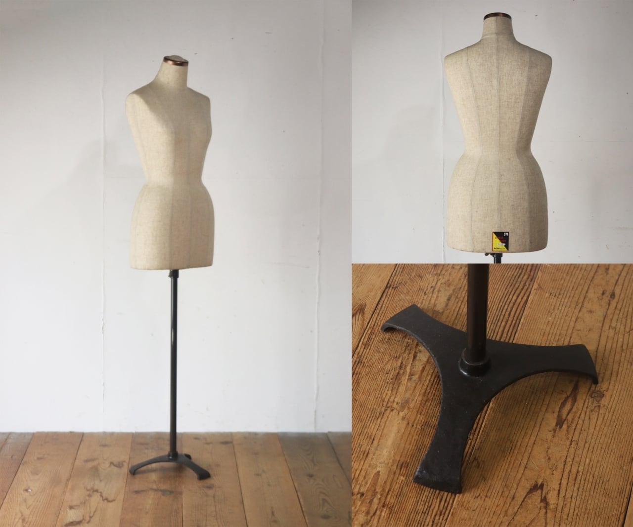 ADM DRESS BODY No.87 ヴィンテージ ディスプレイボディ トルソー 女性 高さ調節可能 店舗什器 レトロ 1/RHT25180