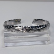 ロングマイレハワイアンバングル(M/Silver)