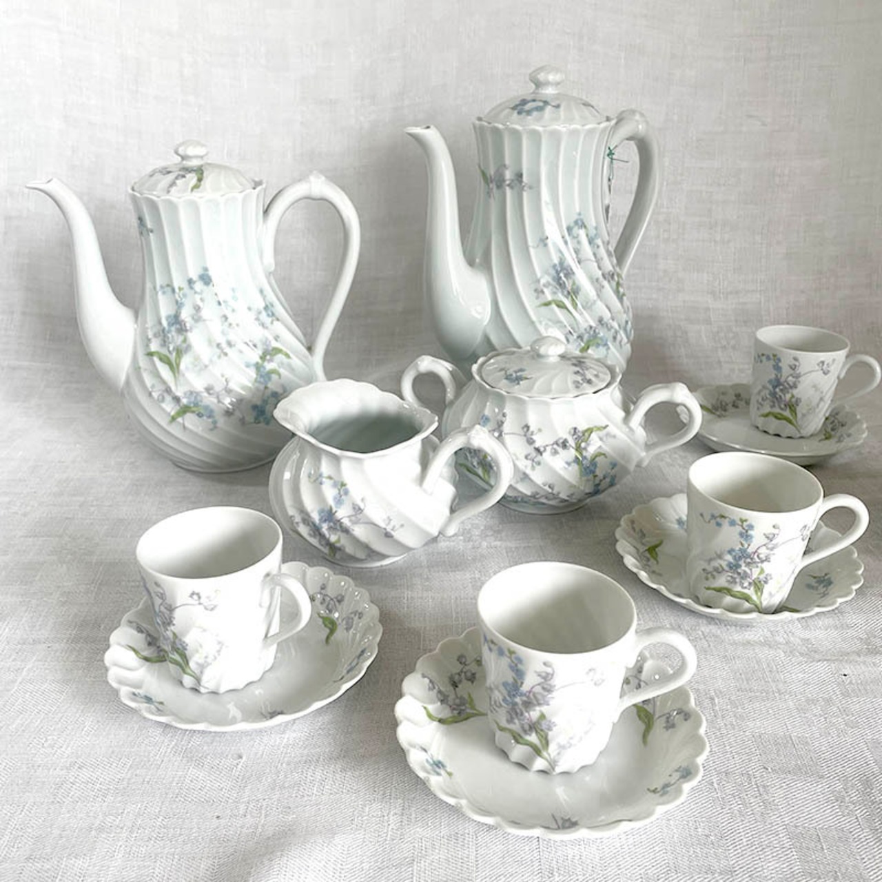 コーヒーカップ＆ソーサー　リモージュアビランド　すずらん　Limoges　 12TWdt27-3