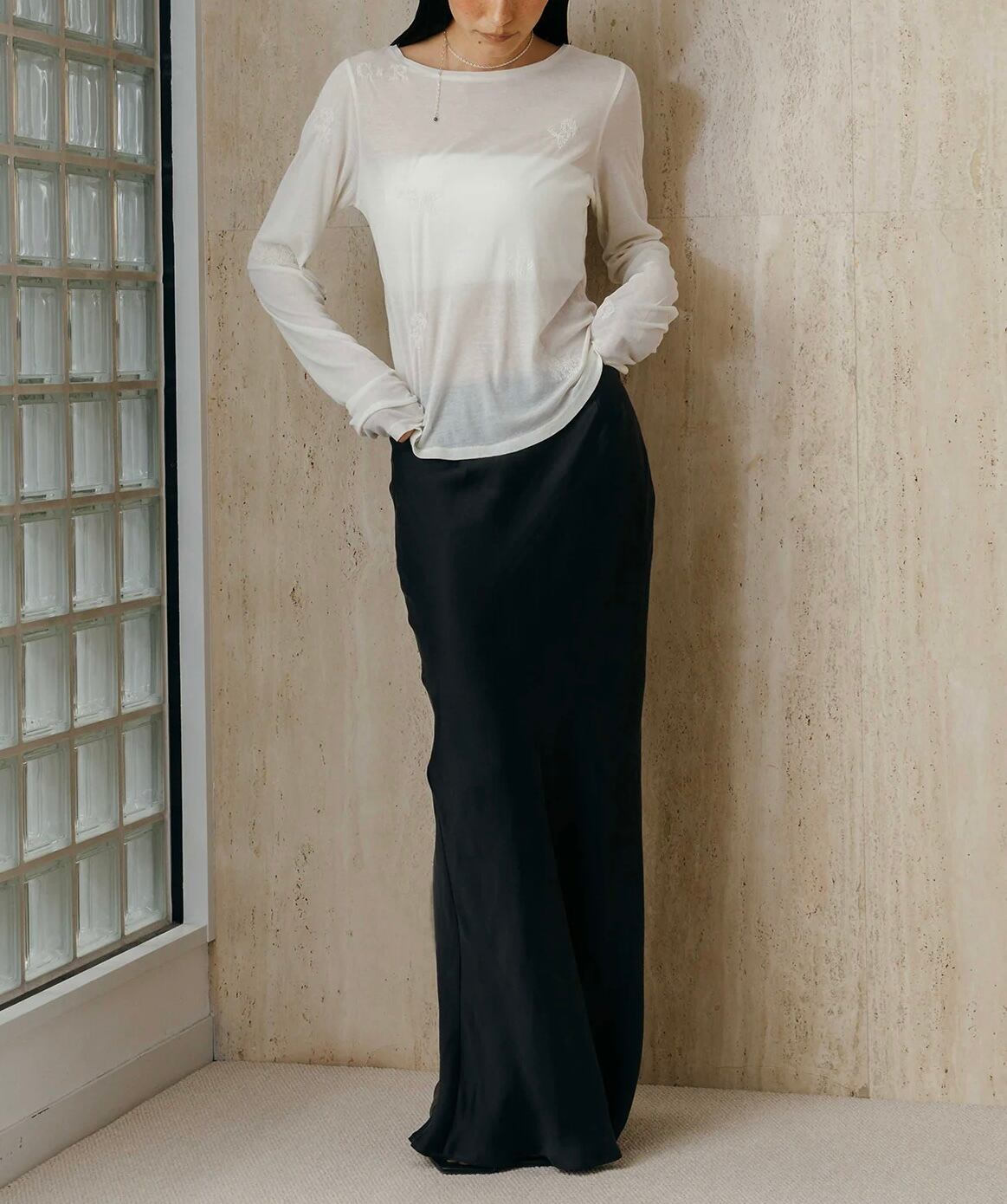 CREDONA　EMBROIDERY SHEER TOPS CREDONA／Embroidery Sheer Tops | polne