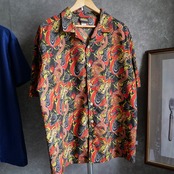 80~90s ODO Dragon open collar shirt made in usa
