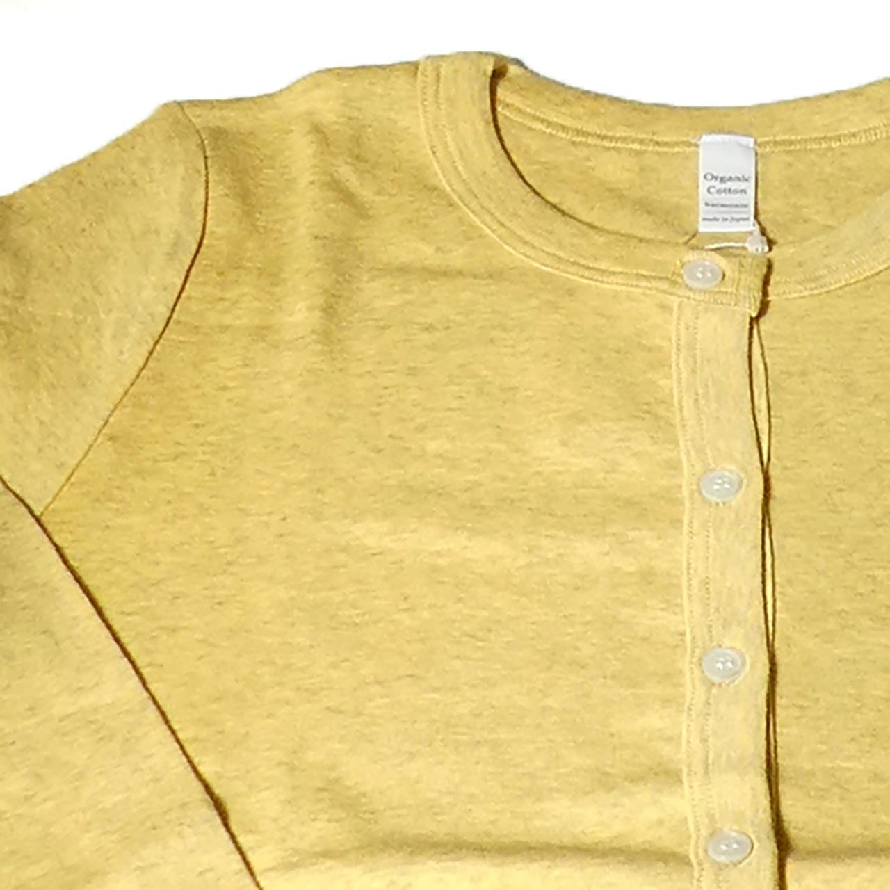 ボントン オーガニックコットンカーディガン イエロー harmonie オーガニックコットン フライスカーディガン | NAVY-YARD