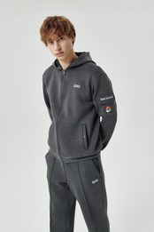 GOXO ゴーエックスオー フックスライスコージーポケットフードジップアップ チャコール