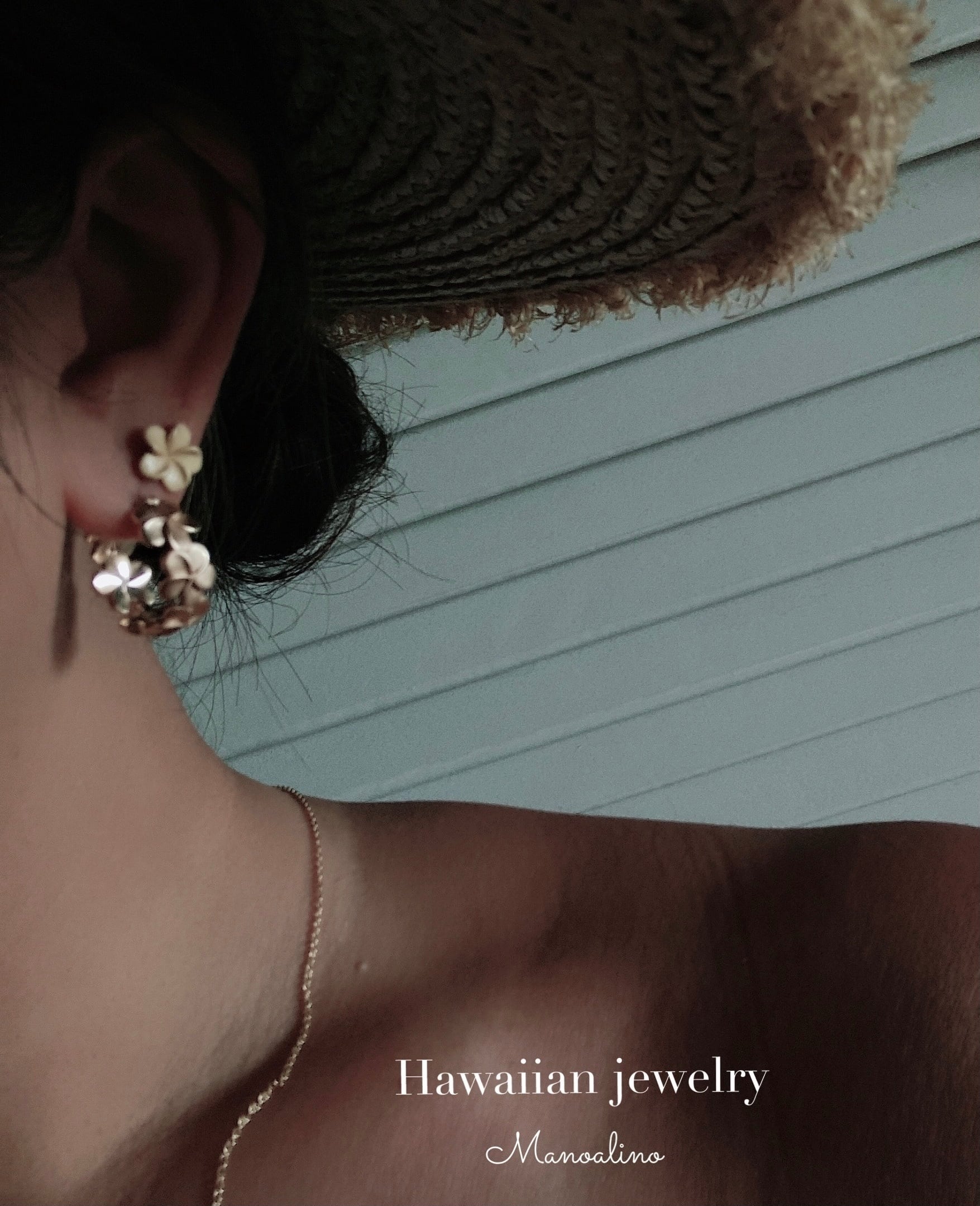 10mm plumeria studs earrings Hawaiianjewelry(ハワイアンジュエリー