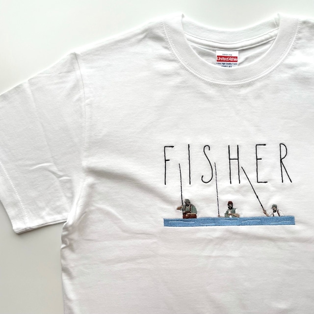 No.T-206【fisher】刺繍TシャツSサイズ