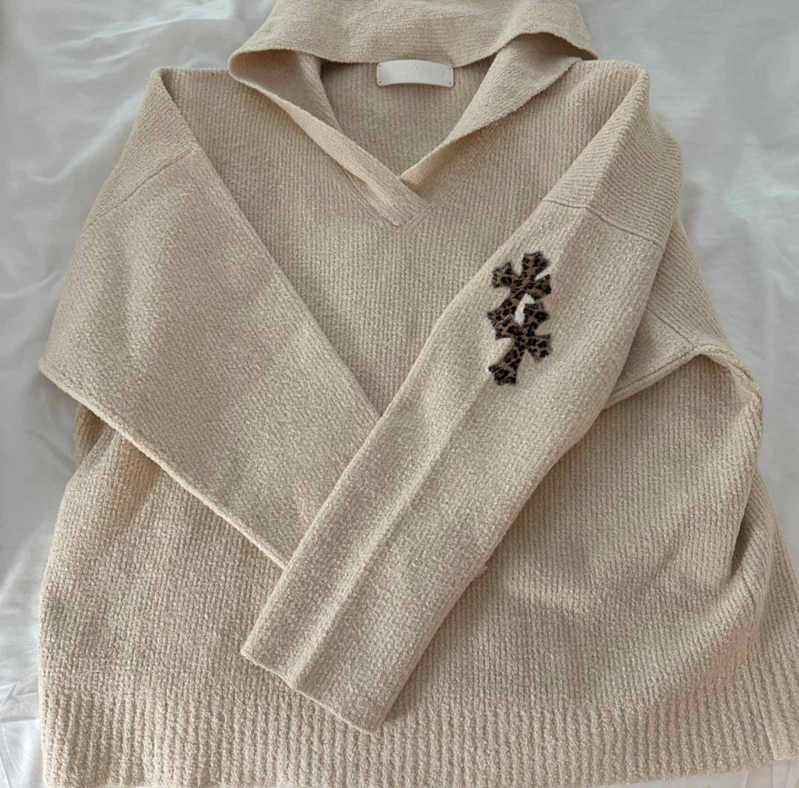 クロムハーツ　ハラコパッチフーディー CHROME HEARTS クロムハーツ ハラコクロスパッチ パーカー | chromehearts