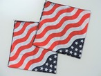 【Deadstock】2枚セット 80‐90s US FLAG 星条旗  ヴィンテージバンダナ