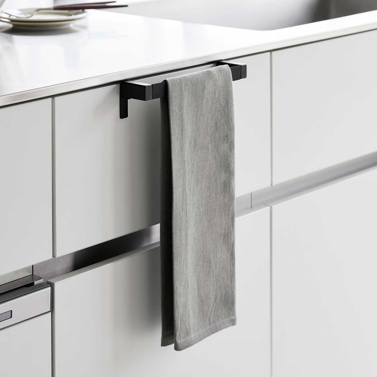 タオルかけ ZACK タオルホルダー ブラック タオルレール タオル掛け タオル