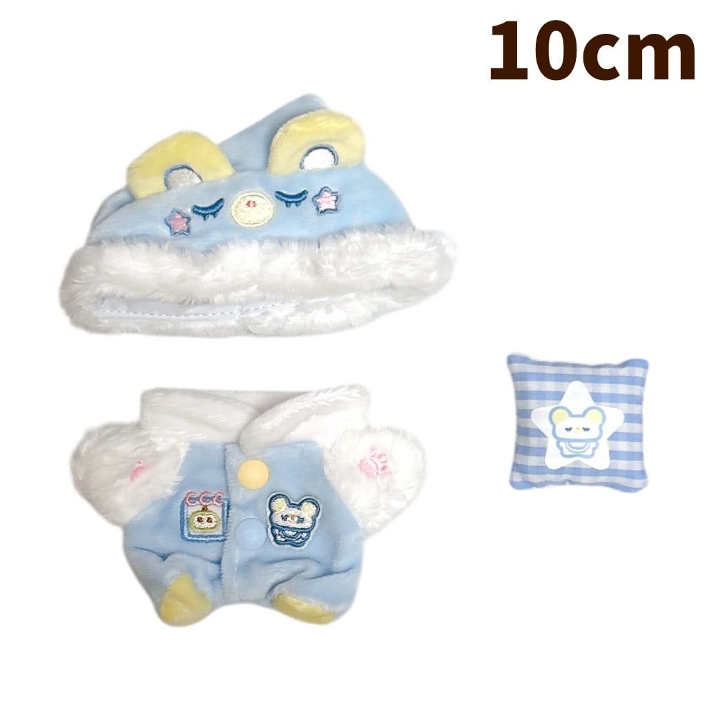 10cmぬい服】ピンク ブルー ゆめかわ ひつじ パジャマ 着ぐるみ 全身
