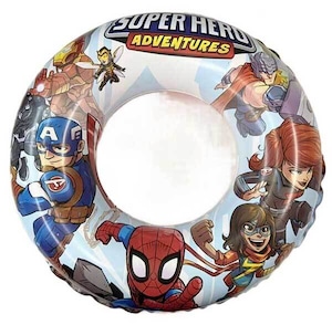 アベンジャーズ　マーベル　約50cm 浮輪　MAR1-3098-RU-FO うきわ　ウキワ　スパイダーマン 浮き輪　ヒーロー