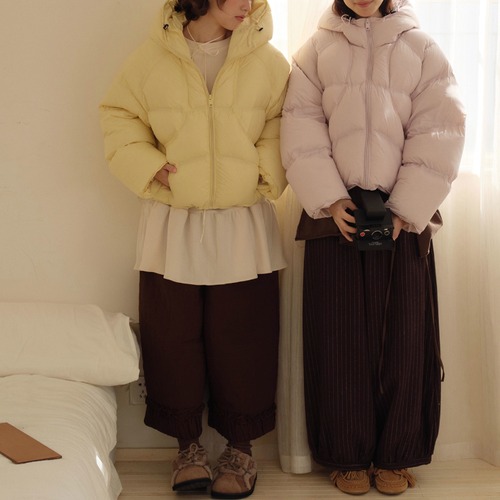 2色／ボリュームフーディージャケット ・9375