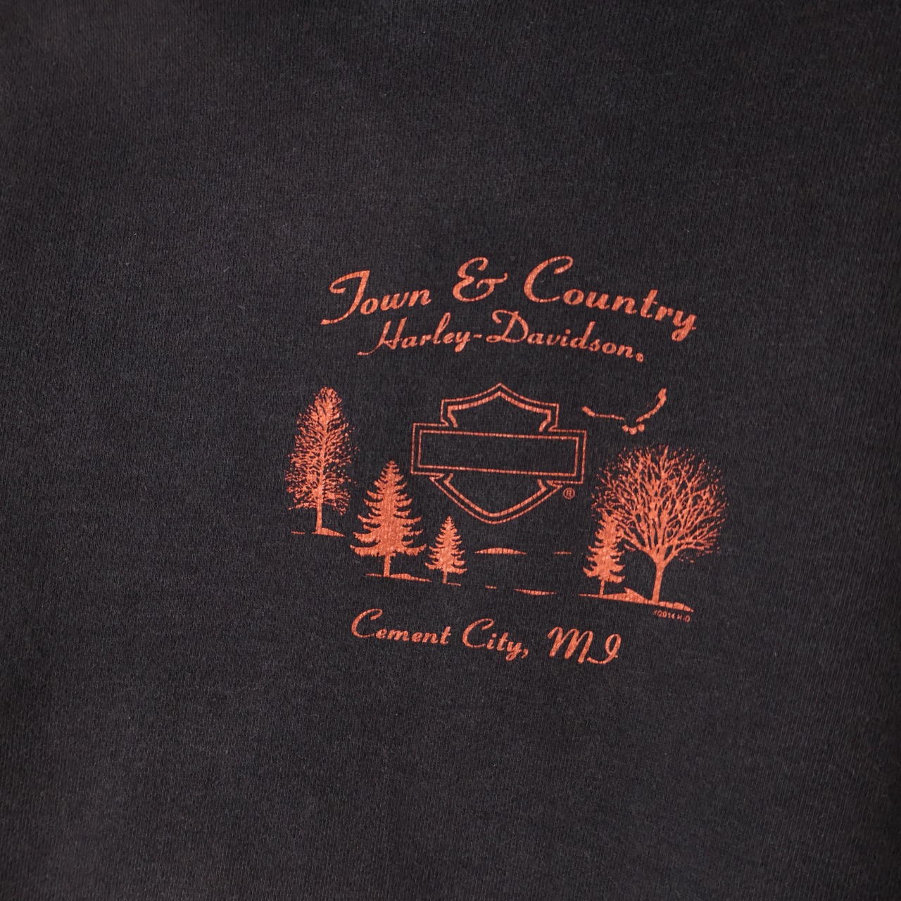 Harley-Davidson ジップアップパーカー　ハーレーダビッドソン　黒　バックプリント