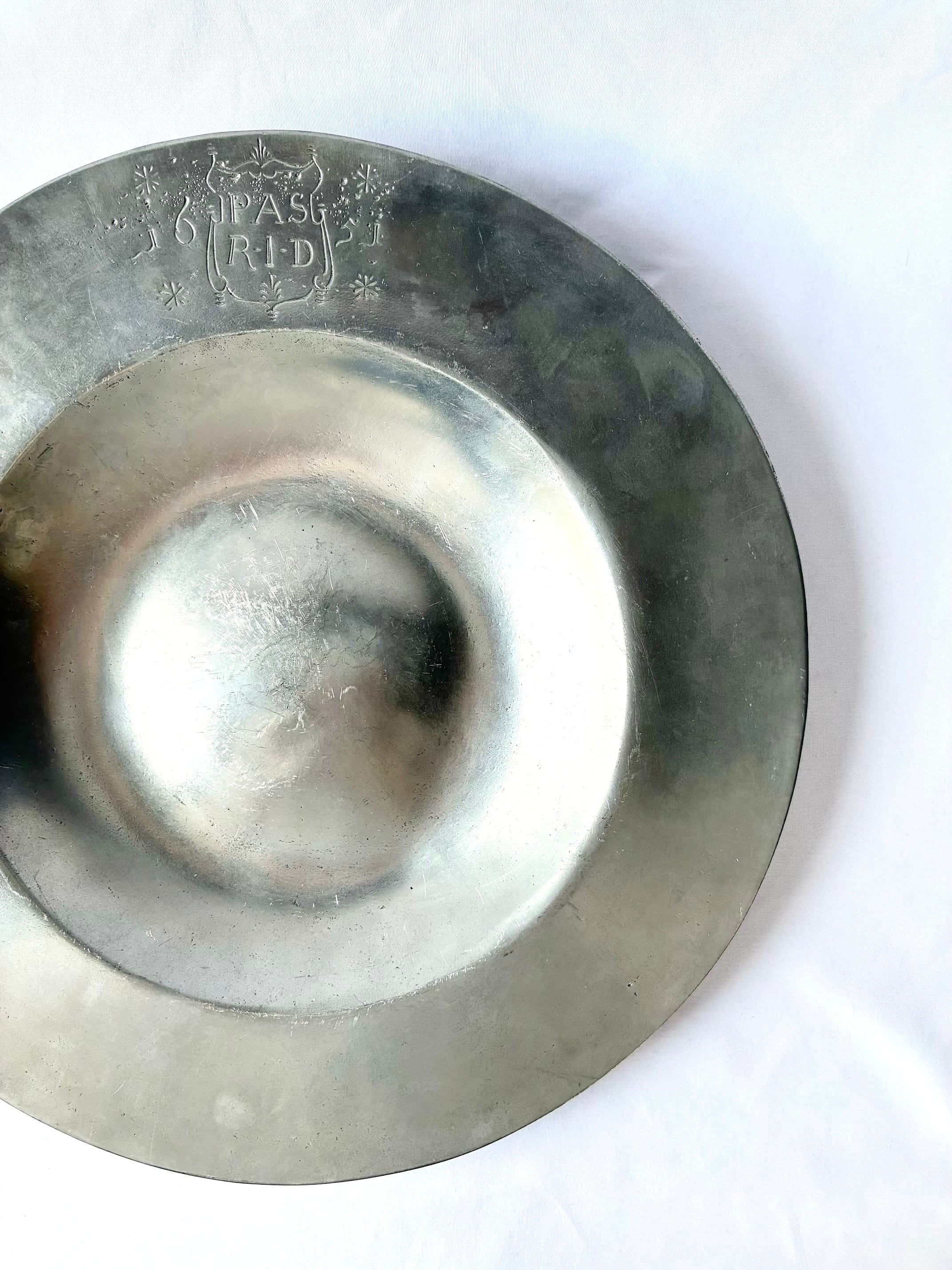 NORWAY Antique “Askvoll Brug”Pewter Tray | CARBOOTS