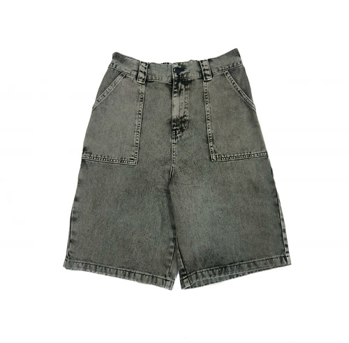 POETIC COLLECTIVE PAINTER SHORTS GREY DENIM WASH サイズM
