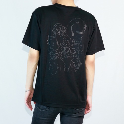 black/ドライ半袖Tシャツ