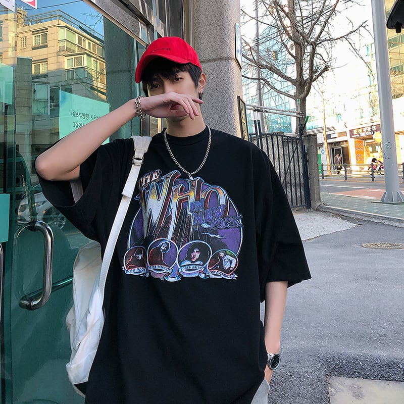 全2色 Tシャツ カットソー プリント カジュアル シンプル