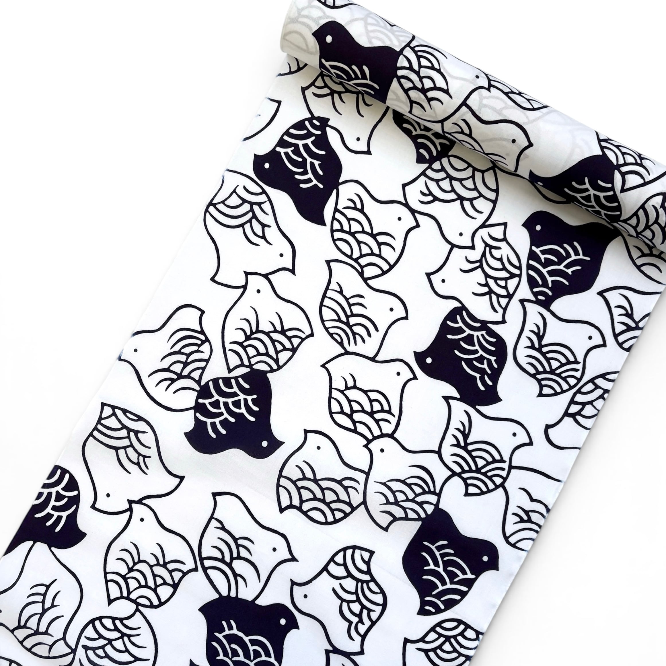 半幅帯【OLN】en coton 雪花 snow gray | ウスキ呉服店