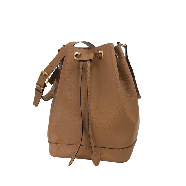 CELINE セリーヌ  ショルダーバッグ ブラウン  レザー 巾着 vintage ヴィンテージ オールド e2mn4e