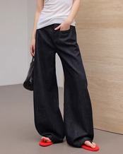 Back embroidered buggy denim Pants L0095