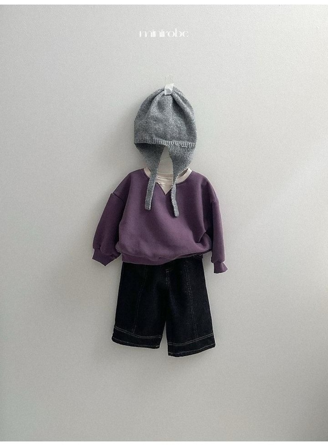 〖取寄〗韓国子供服 / 26winter / minirobe / ツートントレーナー / キッズ *S~XL*