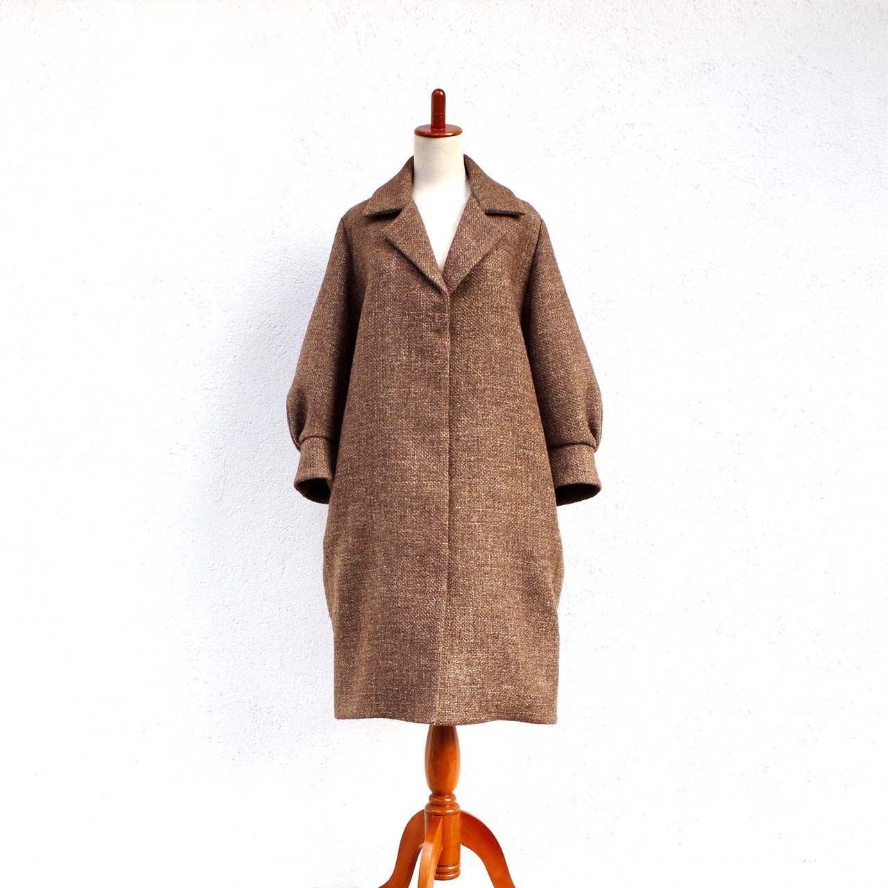 Pale Jute  Tweed coat "short"　再入荷