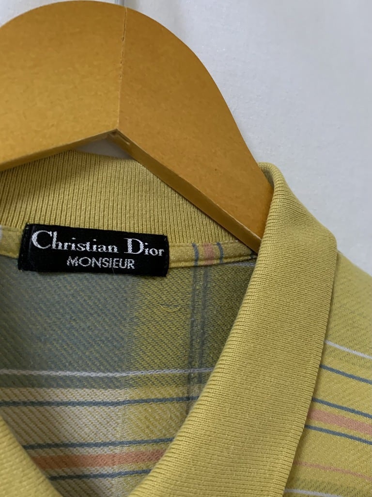 1980~90's Check Pattern Design Short Sleeve Shirt "Christian Dior"