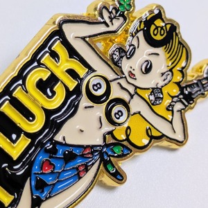 ★ピンズ PINS★ピンバッジ 【 LADY LUCK（ レディ・ラック ） 】 〚アメリカン雑貨 アメトイ〛
