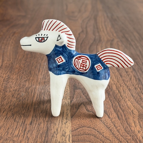 山口祥治　干支フィギュア 午（ウマ）「ウマジャロウ UJ-222」 工房：喜鶴製陶（有田焼）