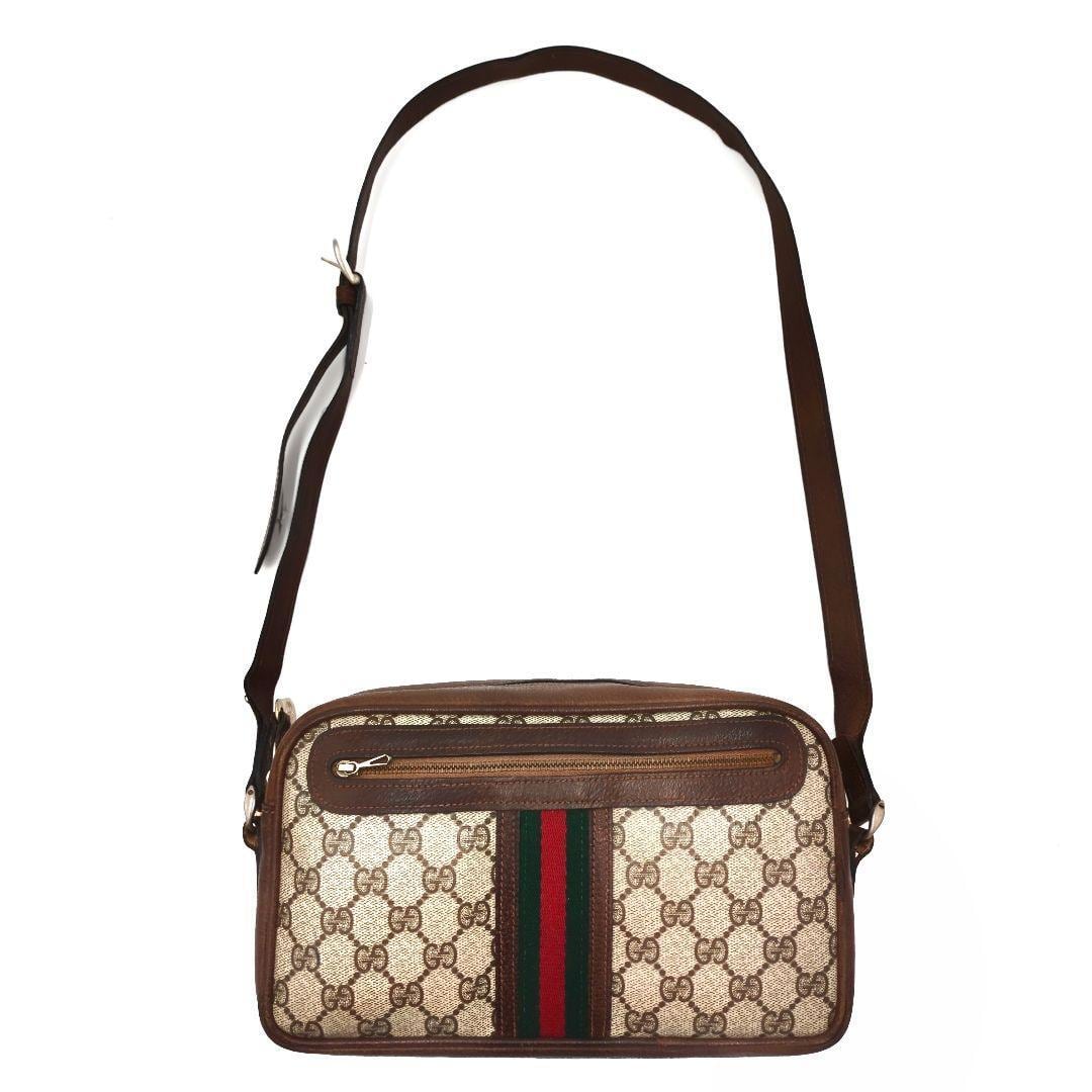 グッチ GUCCI オールドグッチ ショルダーバッグ シェリーライン 茶色 | Pay ID