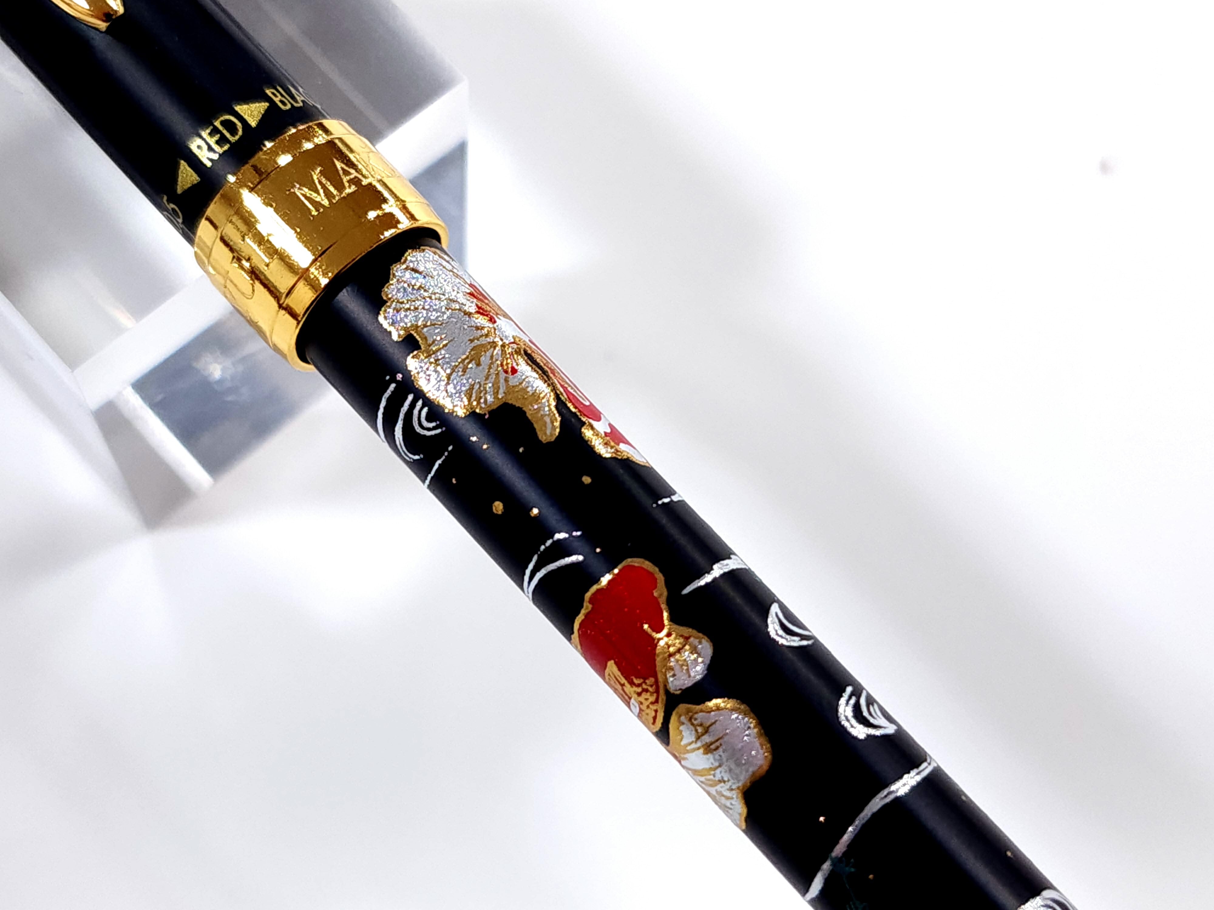 尻*読様 PILOT 回転式ボールペン 和柄 金魚 パイロット 金魚 蒔絵万年筆 松悦作 PILOT Goldfish Maki-e by Sho