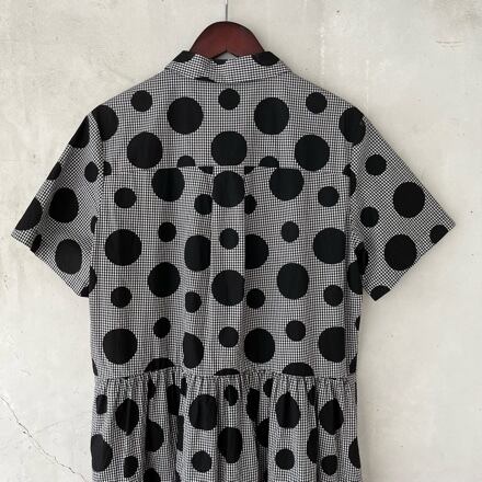 bulle de savon/gingham×dot プリント ワンピース | CocoRyne