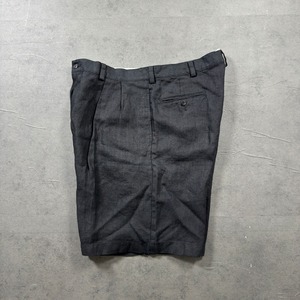 【DEAD STOCK】Polo by Ralph Lauren LINEN Black TYLER SHORTS W36 古着