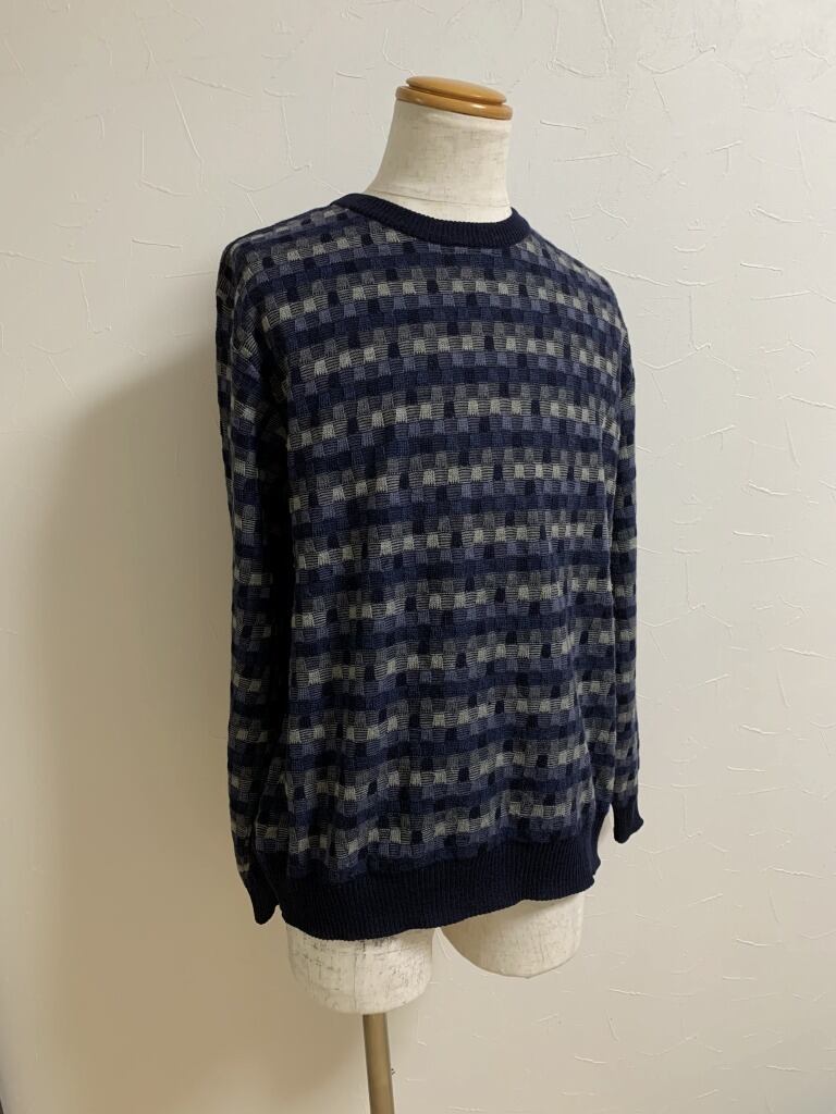 1990's Knitting Pattern Crew Neck Sweater "Made in Italy"