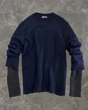 "Dirk Bikkembergs" arm layered design over size knit