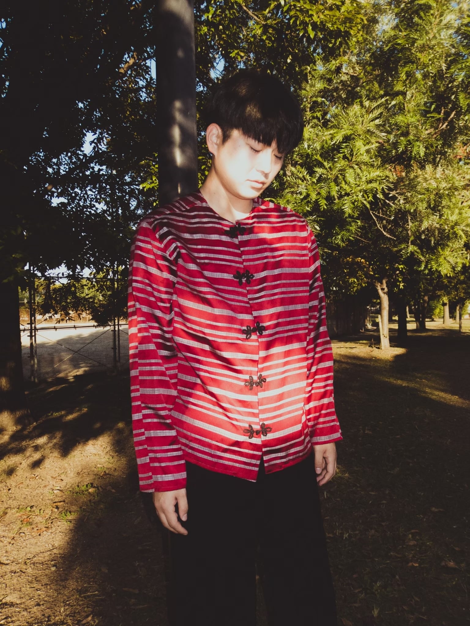 週末特別価格 Kimono china shirt チャイナシャツ 着物リメイク