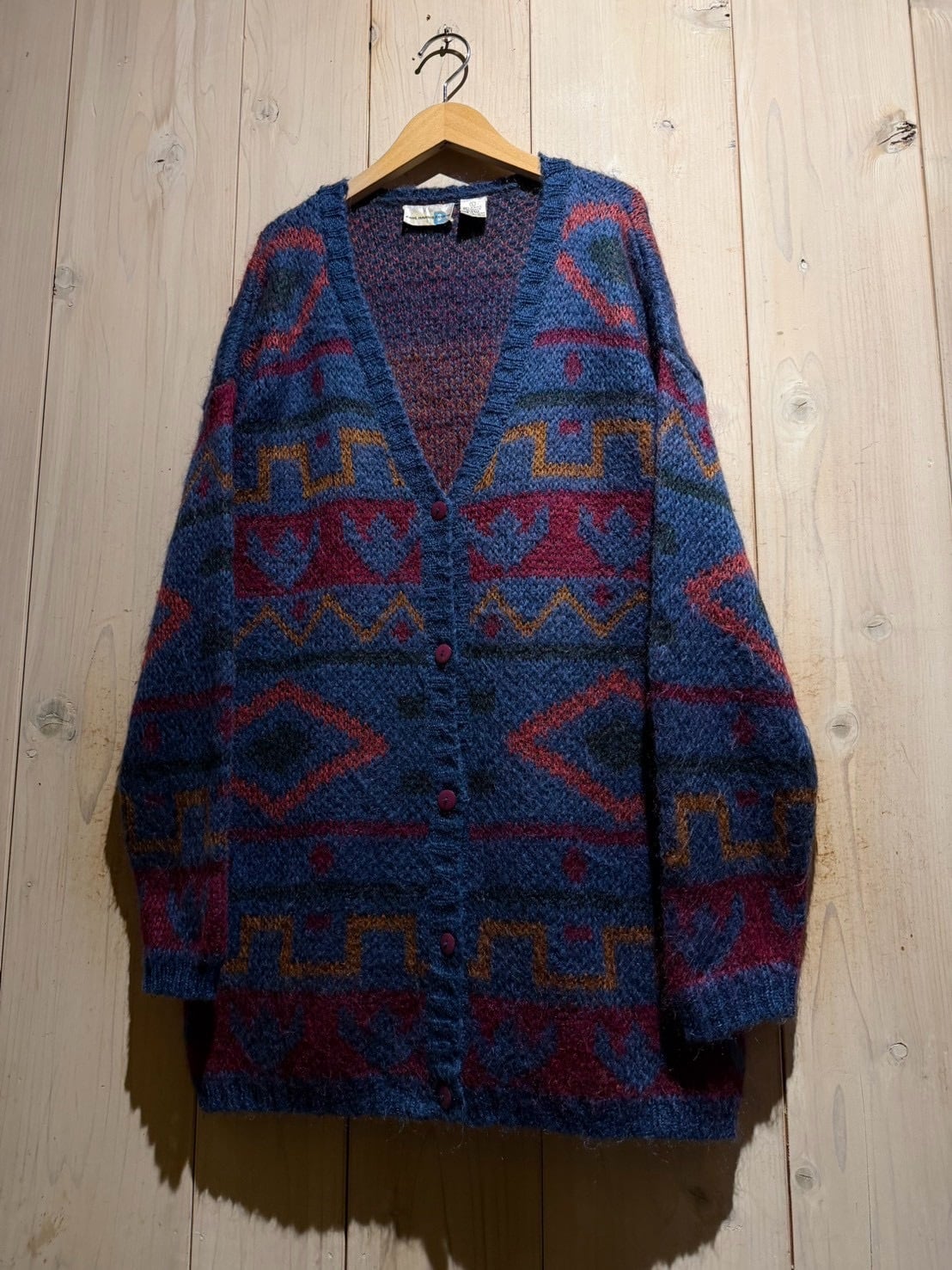 a.k.a.C.a.k.a vintage】Geometric Pattern Vintage Mohair Knit