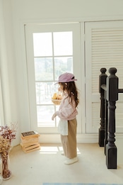 韓国子供服 / 26Autumn / 〖取寄〗milkpowder / モカパンツ / 女子服 *XS~JS*
