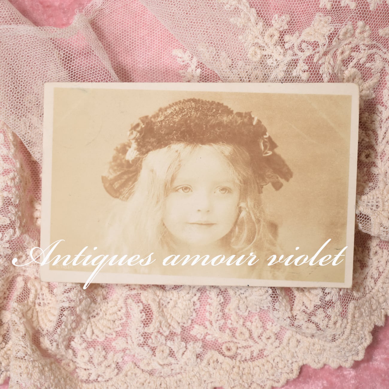 Antique postcard セーラー服の愛らしい少女 1908年 France H.Manuel