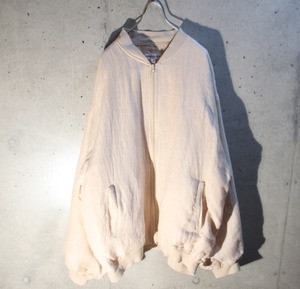 Cotton linen White Blouson