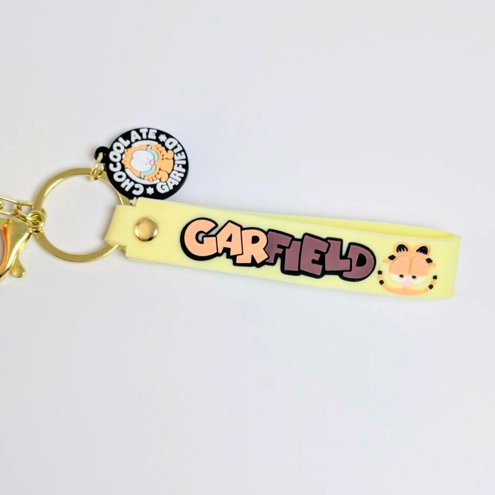【 Garfield ( ガーフィールド ) 】 3Dラバーキーホルダー ストラップ付き / キーチェーン〚アメリカン雑貨 アメトイ〛