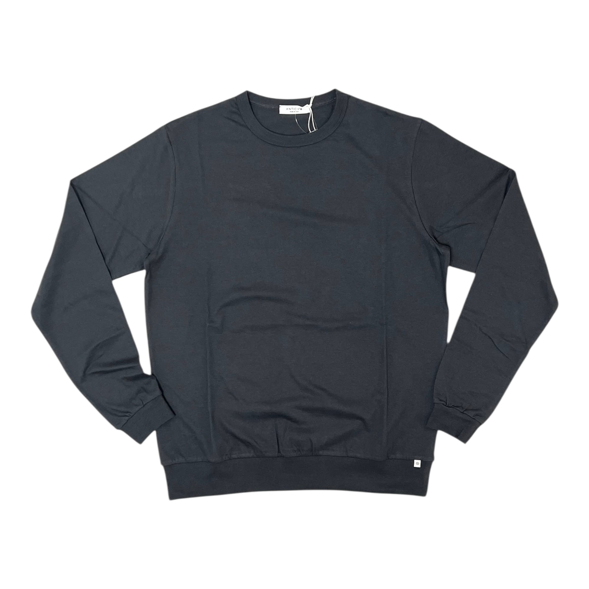 ANTICIPO(アンティーチポ) NEBBIOLO LUNGO Smooth Long sleeve Crew neck T-shirt/CHARCOAL GREY