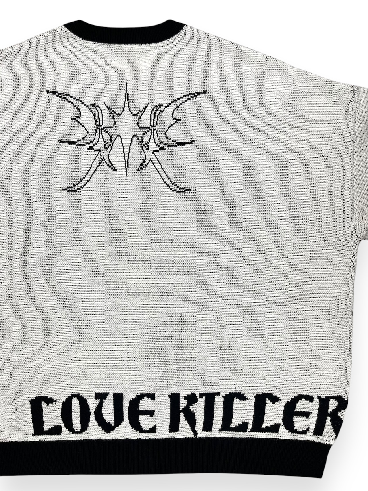 【LOVE KILLER】Pink humanoid Graphic logo knit