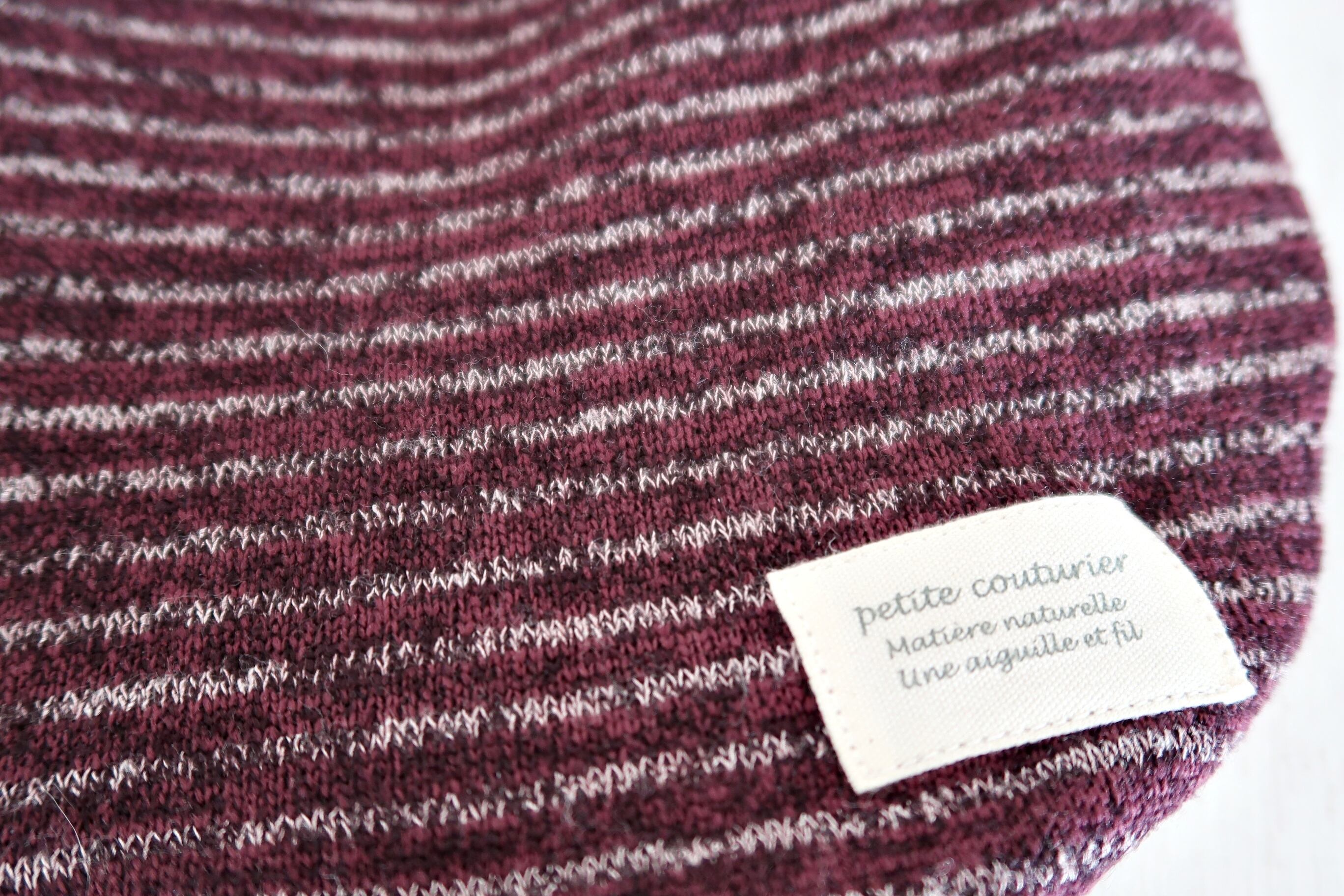 犬服 ❁セミオーダー❁ ふんわり裏起毛ニット グレープボーダー ☆新色