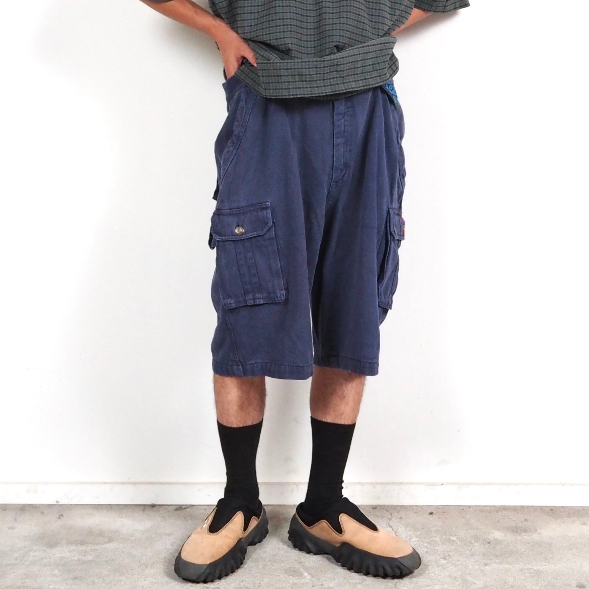 90’s Garment dyed cargo shorts w36 ZIPCODE 製品染め カーゴパンツ